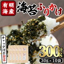 【ふるさと納税】有明海産 海苔のふりかけ(計300g:30g×10袋) 福岡県産有明のり 海苔 有明海 のり 朝食 おにぎり お弁当 常温 常温保存【ksg04...