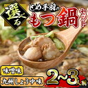 【ふるさと納税】<選べる!味噌味・九州しょうゆ味>博多もつ鍋セット(2〜3人前) モツ鍋 セット 国産 醤油 牛肉 冷凍 牛モツ 小腸 ホルモン みそ 醤油 ち...