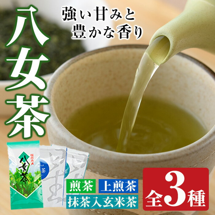 福岡県産八女煎茶とティーバッグ(上煎茶・抹茶入り玄米茶)詰め合わせ(計650g) お茶 緑茶 八女茶 小分け 常温 常温保存 [ksg0214][お茶の星陽園]