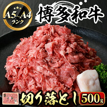 博多和牛A5〜A4 切り落とし (化粧箱入)(500g) 牛肉 黒毛和牛 国産 霜降り すき焼き しゃぶしゃぶ 化粧箱 贈答 ギフト プレゼント ＜離島配送不可＞【ksg0352】【マル五】