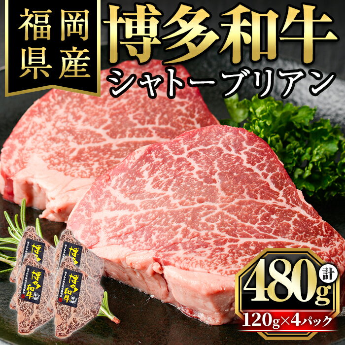 【ふるさと納税】博多和牛シャトーブリアン(120g×4枚・計480g) 牛肉 和牛 博多和牛 国産 ステーキ シャトーブリアン＜離島配送不可＞【ksg1285】【くしだ企画】