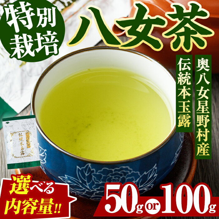 [内容量を選べる]奥八女星野村 伝統本玉露(計50g or 100g) 八女茶 緑茶 おちゃ お茶 やめ 手摘み茶 常温 常温保存[ksg1348・ksg1349][おどろきっちん]