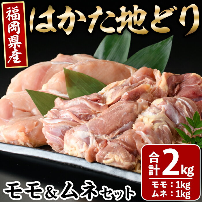 【ふるさと納税】はかた地どりモモムネセット(合計2kg・各1kg×2p) 鶏肉 とりにく とり肉 鶏もも 鶏胸 ...