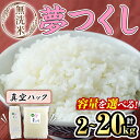 【ふるさと納税】<数量限定・選べる>無洗米・真空パック「夢つくし」(2kg〜20kg) お米 米 白米 こめ コメ 2キロ 3キロ 4キロ 5キロ 10キロ 2...