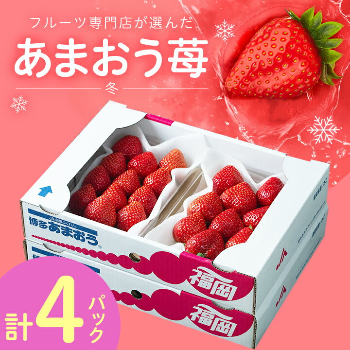 【ふるさと納税】フルーツ専門店が選んだ「あまおう苺」冬4パック(大野城市)【配送不可地域：離島】【1..