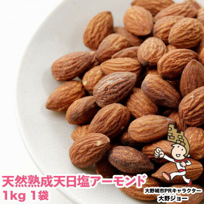 天然熟成天日塩 アーモンド 1kg (1kg × 1袋 )( 大野城市 ) _ ナッツ 小分け おつまみ ギフト プレゼント 贈り物 送料無料 