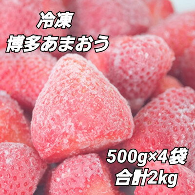 【ふるさと納税】福岡県産【博多冷凍あまおう】約500g×4袋 合計約2kg【配送不可地域：離島】【1443749】