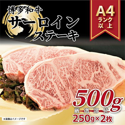 [毎月定期便][A4〜A5]博多和牛サーロインステーキ[厳選部位]500g(250g×2枚)全3回[配送不可地域:離島]