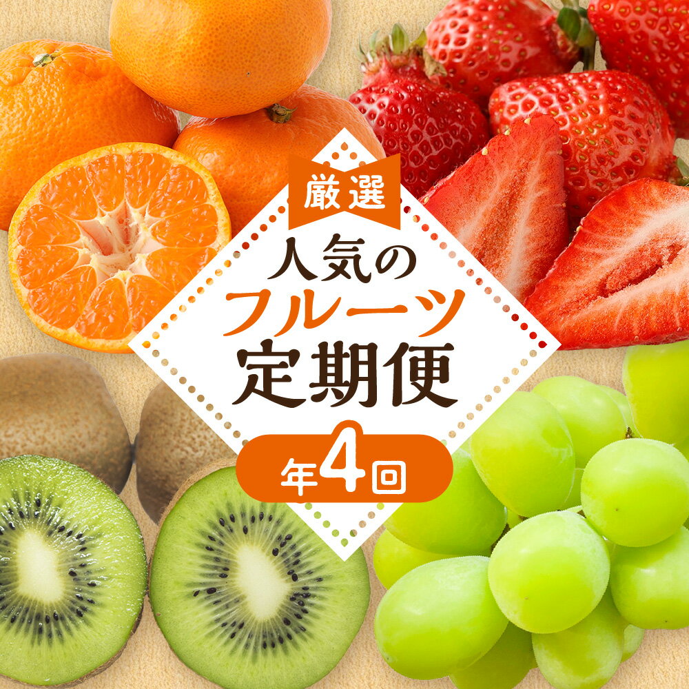 [定期便/年4回]JAむなかた厳選!人気のフルーツ定期便 [ほたるの里]_HB0140 送料無料 あまおう 苺 シャインマスカット 葡萄 みかん キウイ フルーツ 果物 定期便 詰め合わせ おやつ 朝食 スムージー ふるさと納税 果物