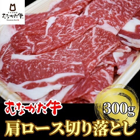 むなかた牛肩ロース切り落とし300g【すすき牧場】_HA1277 送料無料