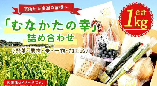 【ふるさと納税】｢むなかたの幸｣の詰め合わせ セット 計1kg (野菜・果物・米・干物・加工品) 宗像から全国の皆様へ_HA0265 送料無料