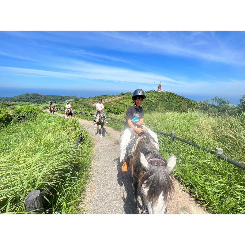 ミニ遠乗り体験チケット[カナディアンキャンプ大島牧場]乗馬 体験 散歩 馬 うま 宗像 福岡