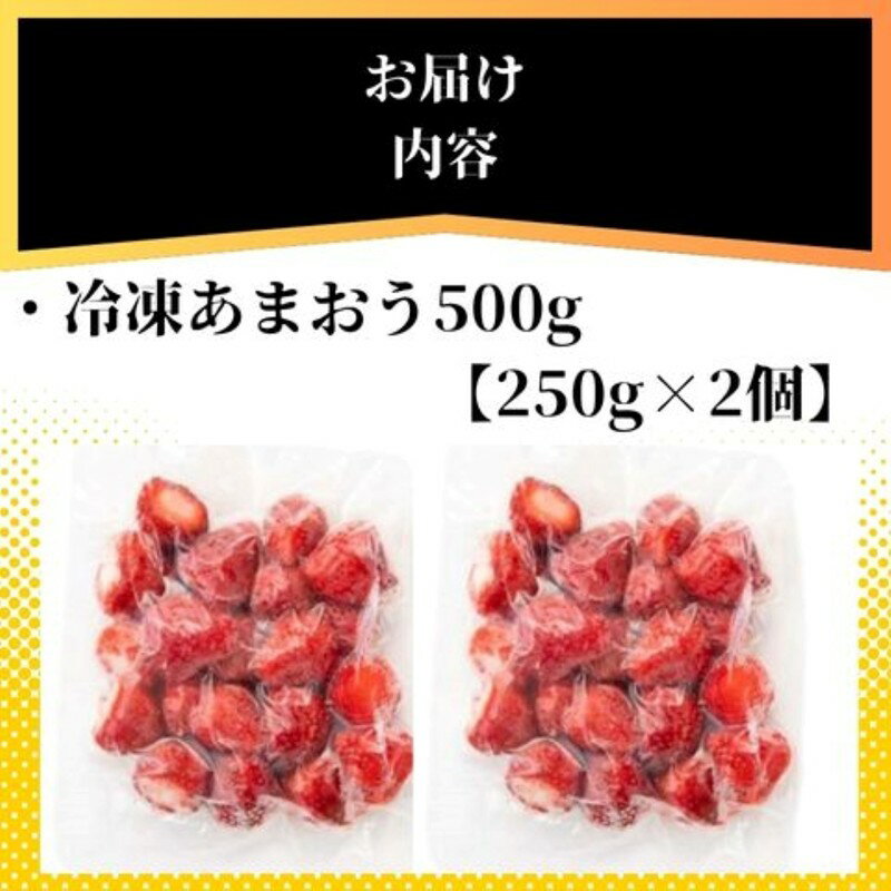 【ふるさと納税】福岡県産 冷凍あまおう500g(250g×2個)【株式会社木村食品】_HA1739