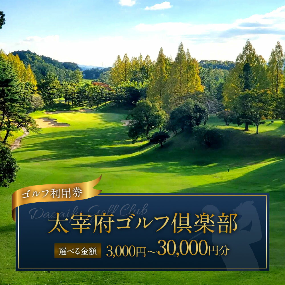 【ふるさと納税】＜選べる枚数＞太宰府ゴルフ倶楽部 ゴルフ利用券 3,000円分～30,000円分 1枚1,000円分 3枚～30枚 チケット ゴルフプレー券 施設利用券 ゴルフ場 商品券 観光 旅行 体験 福岡県 太宰府市 送料無料