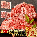 佐賀牛 切り落とし 合計1.1kg（600g+500g）／ 佐賀牛 ＆ 博多和牛 切り落とし 合計1.2kg（600g×2パック）国産 九州産 福岡県産 佐賀県...