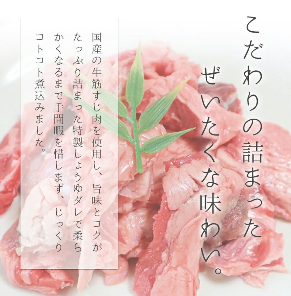 【ふるさと納税】とろっとろの国産牛すじおでん 5パック 九州 お取り寄せ 非常食 備蓄 防災 保存食 常温保存 レトルト食品 牛筋 煮込み 5食