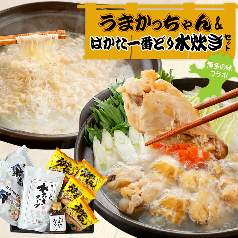 うまかっちゃん&はかた一番どり 水炊きセット ラーメン お取り寄せグルメ お取り寄せ 福岡 お土産 九州 福岡土産 取り寄せ グルメ 福岡県 古賀市