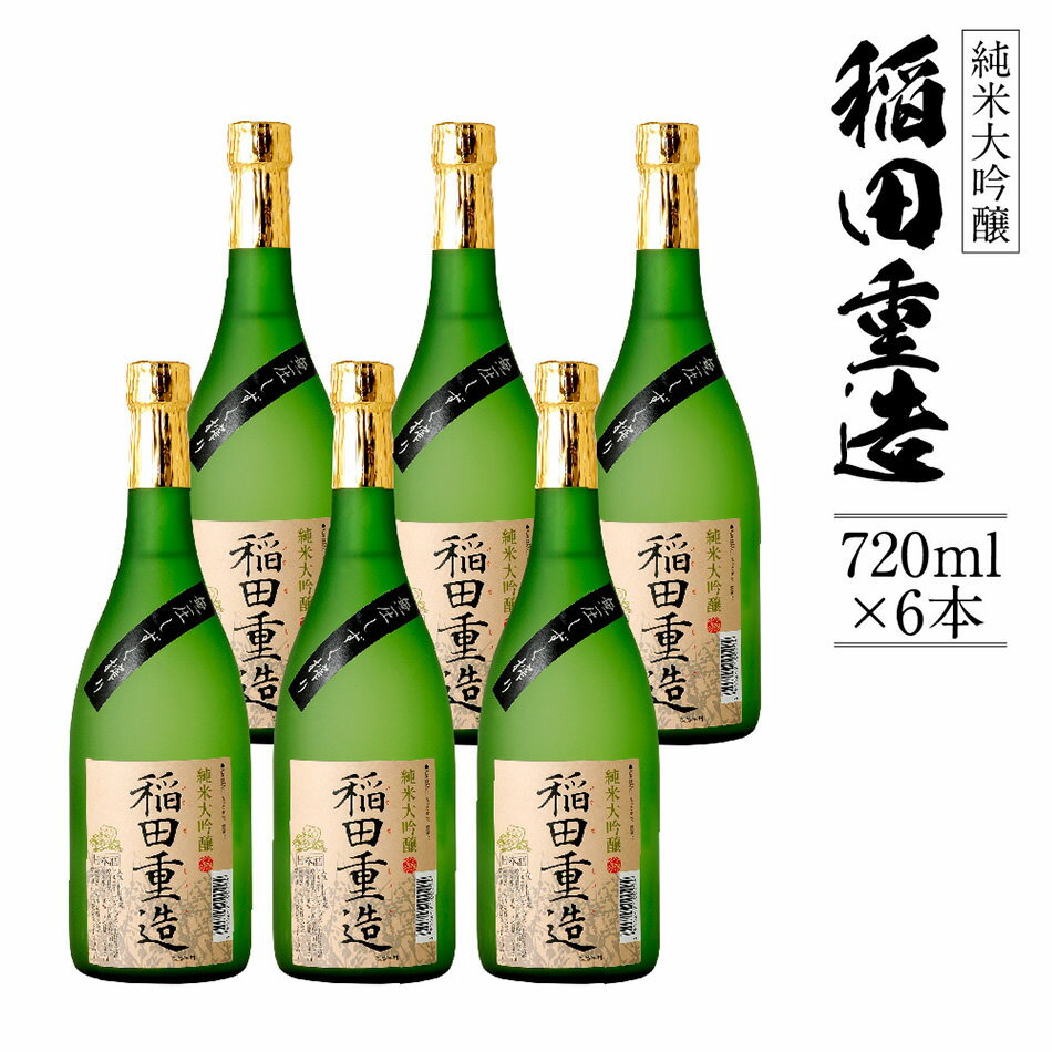 【ふるさと納税】純米大吟醸 稲田重造 720ml×6本セット アルコール度数15度以上16度未満 お酒 日本酒 大吟醸 翁酒造 送料無料