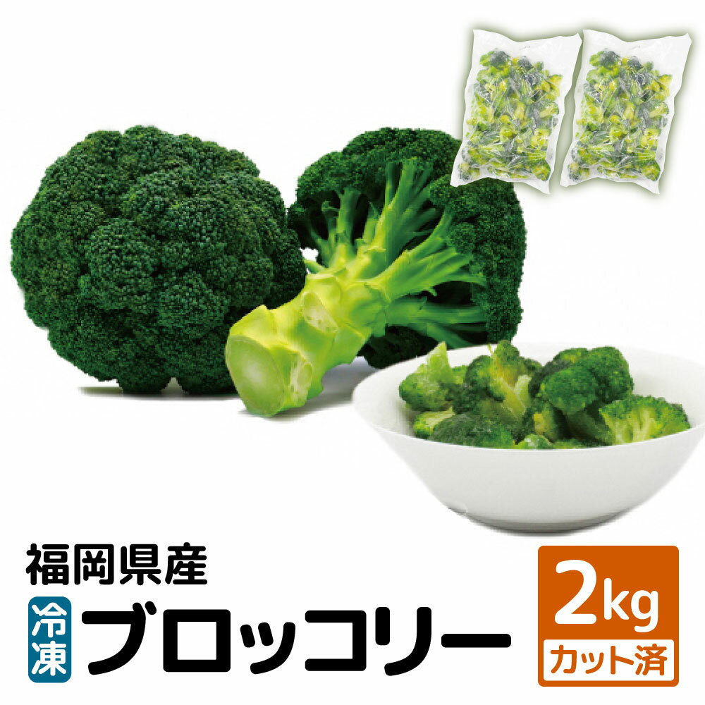 【ふるさと納税】【福岡県産】 冷凍 ブロッコリー 2kg （1kg×2袋）冷凍ブロッコリー 冷凍野菜 冷凍やさい 冷凍カット野菜 カット野菜 野菜 やさい 冷凍 送料無料 [F2257]