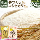 【ふるさと納税】【お米定期便】 6ヶ月毎月お届け! 夢つくし...
