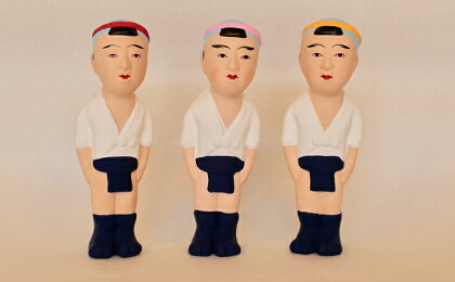 津屋崎人形　山笠ごん太3体セット　【民芸品・工芸品／人形・置物】[F0528]