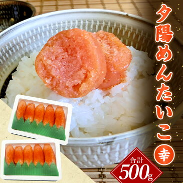【ふるさと納税】福津の夕陽めんたいこ【幸】 250g×2 ◆なかいちや 合計500g 明太子 めんたいこ 辛子明太子 切子 福岡 土産 おつまみ お土産 お返し ギフト 海鮮 魚貝類 シーフード 魚卵 プレゼント 送料無料
