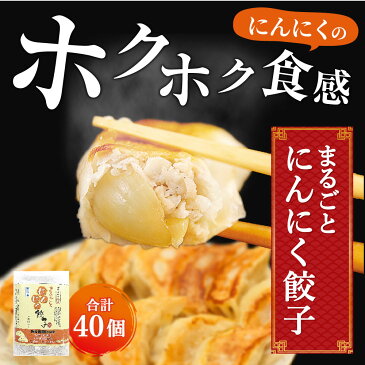 【ふるさと納税】まるごとにんにく餃子 10個×4パック 特製たれ・柚子胡椒付き 冷凍 40個 6〜7人前 にんにく 餃子 ぎょうざ ギョーザ 惣菜 中華惣菜 点心 中華 中華点心 国産 送料無料