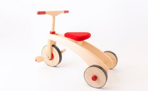 【ふるさと納税】 Design Labo i 木製三輪車 (赤)