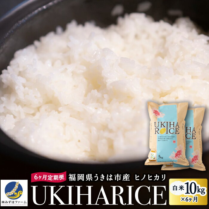 25位! 口コミ数「0件」評価「0」 【6ヶ月定期便】みずほファーム UKIHA RICE (白米10kg×6ヶ月)