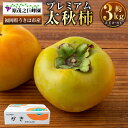 【ふるさと納税】【先行予約】原茂之巨峰園 プレミアム太秋柿 大玉 8玉から9玉 (約3kg) 2025年10月中旬から11月上旬 出荷予定 かき 柿 カキ フルーツ 果実 果物 常温 送料無料 福岡県 うきは市