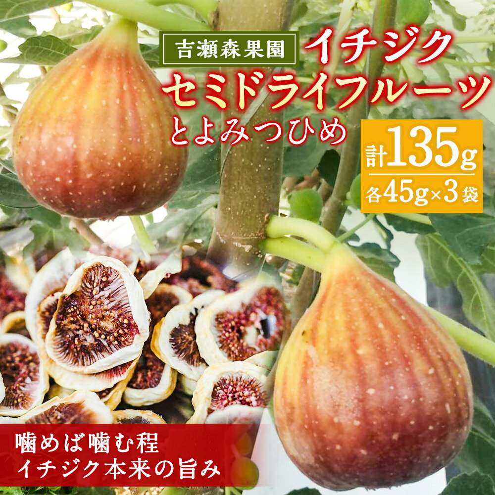 【ふるさと納税】 吉瀬森果園 イチジク (とよみつひめ) セミドライフルーツ (各45g×3袋) イチジク いちじく 旬 フルーツ 果物 果実 常温 送料無料 福岡県 うきは市
