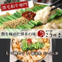 【ふるさと納税】もつ鍋 和牛 黒毛和牛 専門 もつ鍋セット 醤油味 2〜3人前 1kg 黒毛和牛 もつ 300g 醤油 スープ ちゃんぽん麺 2玉 あご出汁パッ...
