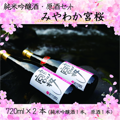 酒 お酒 日本酒 「みやわか宮桜」純米吟醸酒と原酒セット M13
