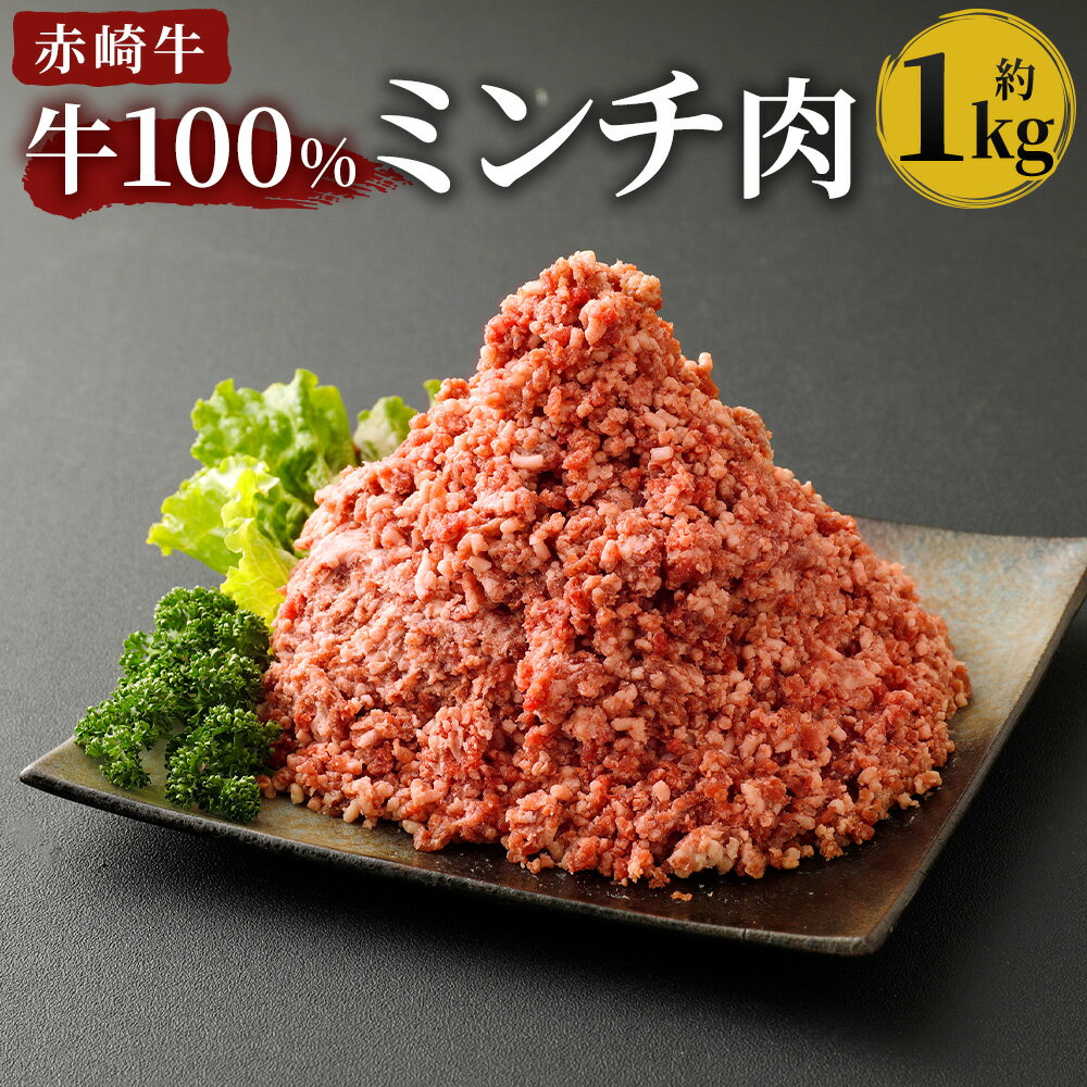 25位! 口コミ数「0件」評価「0」赤崎牛 ミンチ 約1kg 牛100％ 挽き肉 ひき肉 牛肉 赤身 冷凍 九州産 国産 送料無料