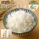 【ふるさと納税】お米 元気つくし 合計約6kg 3kg×2袋 白米 令和5年産 精米 単一原料米 福岡県産 九州産 送料無料