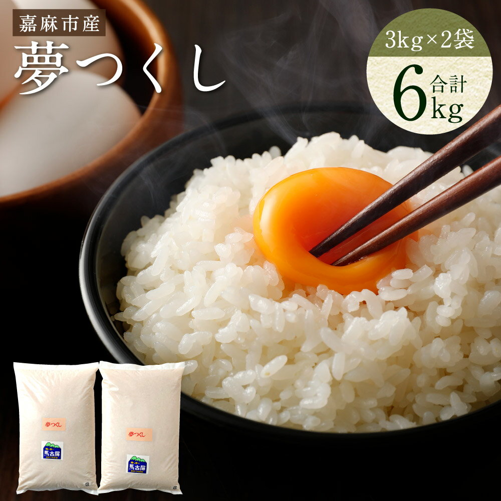 【ふるさと納税】【令和7年産】嘉麻市産 夢つくし約6kg 3kg×2袋 白米 精米 単一原料米 福岡県産 九州産 送料無料