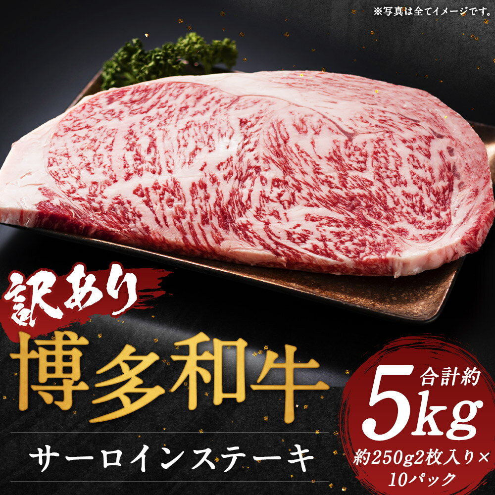 【ふるさと納税】訳あり 博多和牛 サーロインステーキセット 合計約5kg 約250g（2枚入り）×10パック 和牛 牛肉 サーロイン ステーキ ご家庭用 冷凍 福岡県産 九州産 国産 送料無料