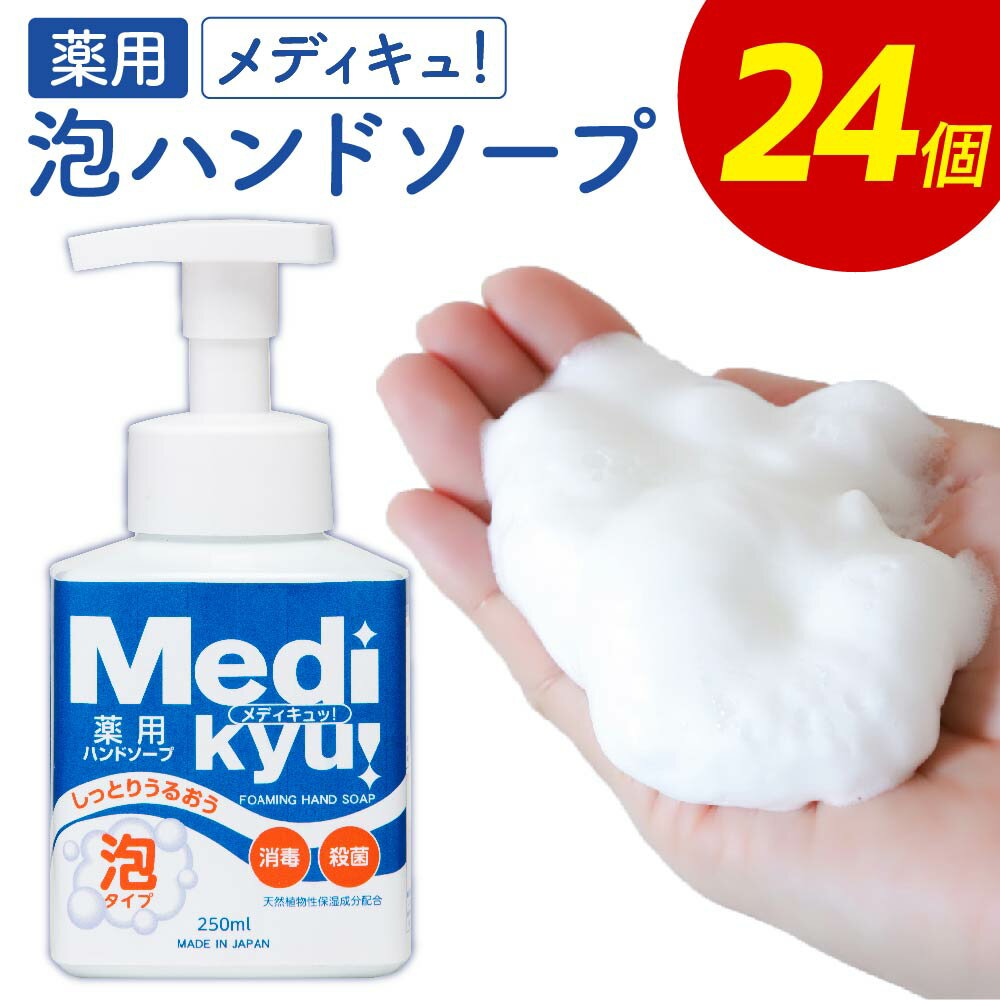 6位! 口コミ数「0件」評価「0」薬用メディキュ 泡ハンドソープ 本体 250ml×24個 泡 除菌 消臭 日用品 消耗品 保湿成分配合 手肌にやさしい マイルドライム 嘉麻･･･ 