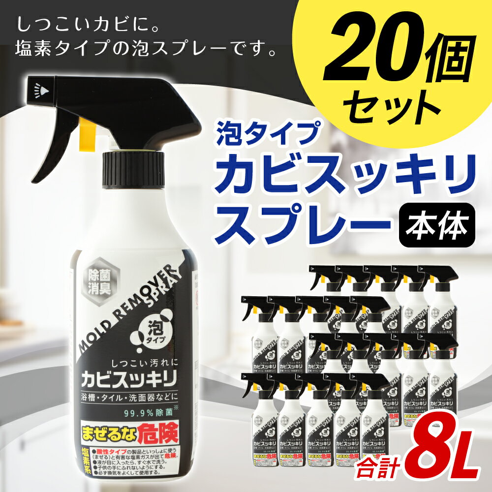 【ふるさと納税】カビスッキリスプレー 本体 400ml×20個 カビ取り お掃除 掃除 カビ 泡 スプレー 付け替えタイプ クリーナー 送料無料