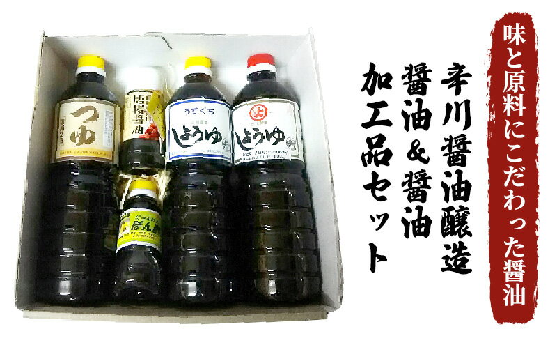 【ふるさと納税】醤油 醤油加工品 セット 5種 薄口 濃口 しょうゆ つゆ ポン酢 辛川醤油醸造　【朝倉市】