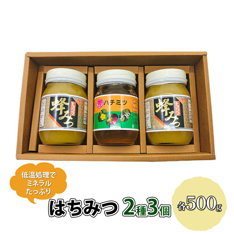 【ふるさと納税】「レンゲブレンド」500g×2個「野山のハチミツ」500g×1個　【蜂蜜・はちみつ】のサムネイル