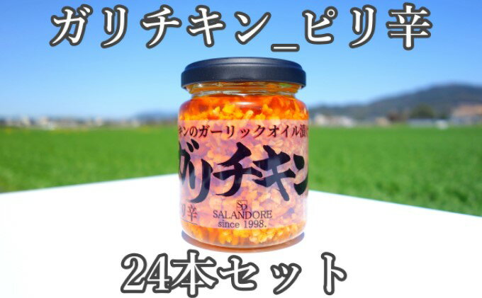 【ふるさと納税】【ガリチキン-ピリ辛】チキンのガーリックオイル漬け_ピリ辛（標準サイズ110g）24本セット 調味料 缶詰