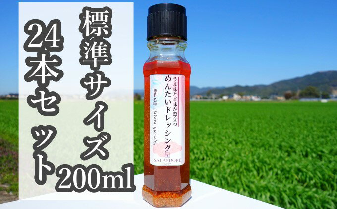 【ふるさと納税】【-うま味と辛味が際立つ-めんたいドレッシング】（標準サイズ200ml）24本セット　【調味料】