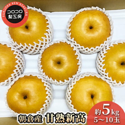 25位! 口コミ数「0件」評価「0」梨 新高梨 甘熟 味に自信あり！！約5kg 5～10玉入 配送不可 離島　【梨・ナシ・果物・フルーツ・先行予約】　お届け：2024年9月25･･･ 