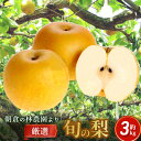 【ふるさと納税】梨 朝倉産 旬の梨 約3kg 林農園 配送不可 離島 ナシ 果物 フルーツ 先行予約 お届け:2025年8月下旬~2026年1月中旬
