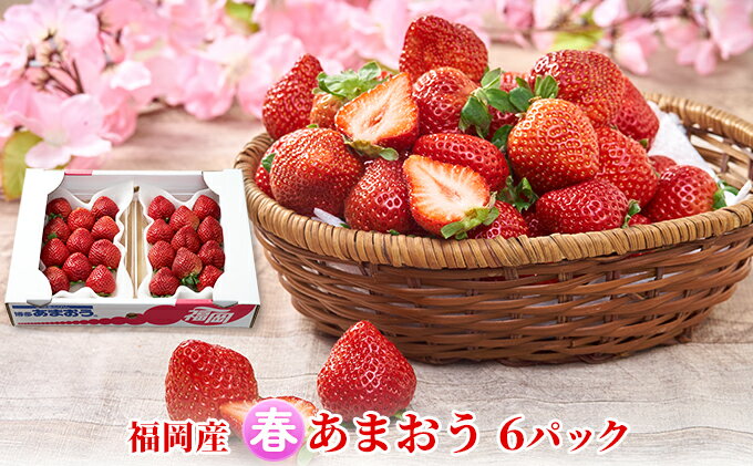 【ふるさと納税】いちご あまおう 6パック 1Pあたり約250g 福岡のいちご！苺 本来の酸味と甘み 春 配送不可 離島 果物類 イチゴ 　お届け：2026年2月上旬～2026年3月末にかけて順次発送