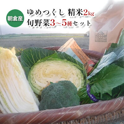 米 2kg 季節野菜 セット 精米 ゆめつくし　