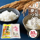 米 10kg 食べ比べ セット 元気つくし 5kg 夢つくし 5kg こめ コメ お米 精米 白米　