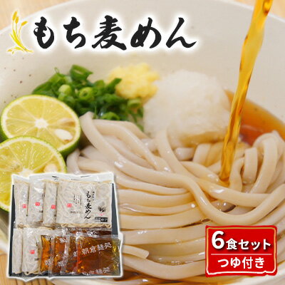 49位! 口コミ数「0件」評価「0」うどん もち麦 めん つゆ セット 各6食 配送不可 離島　【麺類・調味料】