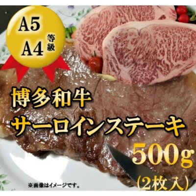 [A5 A4 等級使用]博多和牛 サーロイン ステーキ用 500g(2枚入)[配送不可:離島] [牛肉・サーロイン・博多・・和牛・ステーキ]